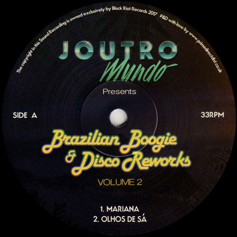 Joutro Mundo : Brazilian Disco & Boogie Reworks Volume 2 (12")