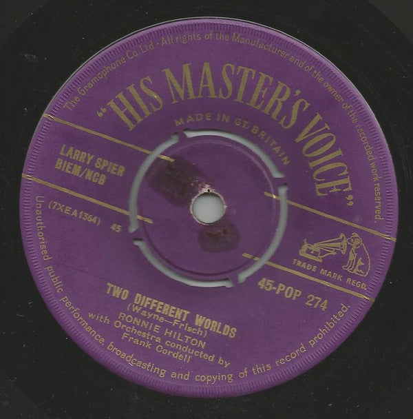 Ronnie Hilton : Two Different Worlds (7", Mono)