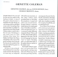 The Ornette Coleman Trio : At The "Golden Circle" Stockholm - Volume Two (CD, Album, RE, RM)