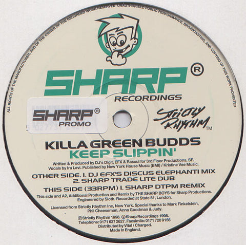 Killa Green Budds : Keep Slippin' (12", Promo)