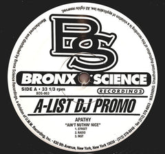 Apathy : Ain't Nuthin Nice / Every Emcee (12", Promo)
