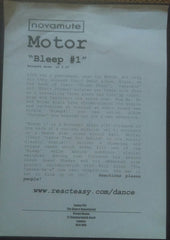 MOTOR (2) : Bleep #1 (12", Promo, W/Lbl)