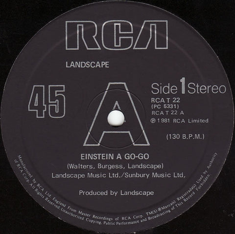 Landscape : Einstein A Go-Go (12", Single, RP, Bla)
