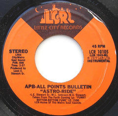 All Points Bulletin Band : Funky Bottom-Bottom Funk / Astro-Ride (7", Styrene)
