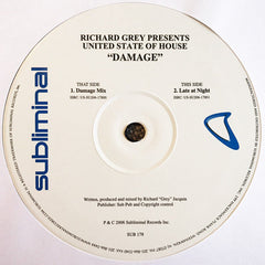 Richard Grey Presents The United State Of House : Damage (12")