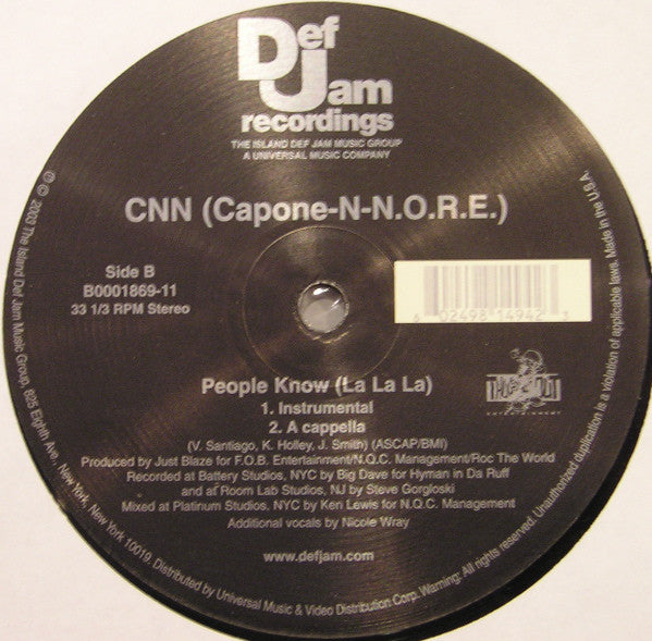 CNN (Capone-N-N.O.R.E.)* : People Know (La La La) (12")