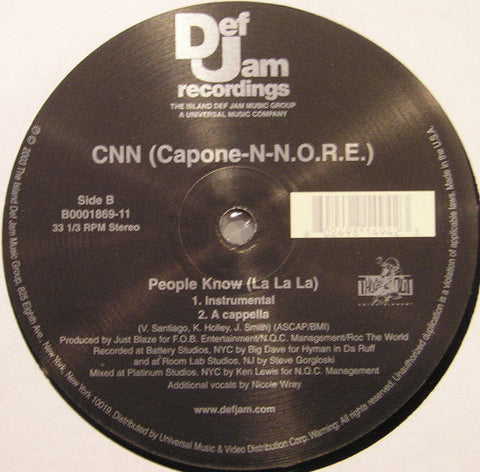 CNN (Capone-N-N.O.R.E.)* : People Know (La La La) (12")