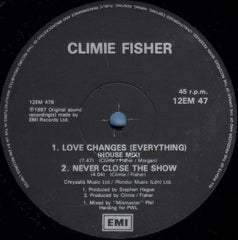 Climie Fisher : Love Changes (Everything) (12", Single, Bla)