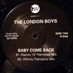 London Boys : Baby Come Back (12", Promo)