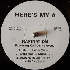 The Rapino Brothers : Here's My A (12", Promo)