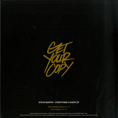 Steve Murphy (12) : Everything U Know EP (12")