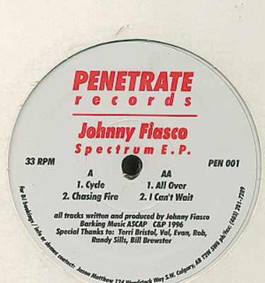 Johnny Fiasco : Spectrum E.P. (12", EP)