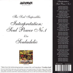 Soul Impossibles : Interpretation - Soul Power No.1 / Souladelic (7")