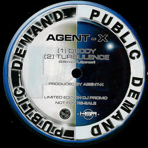 Agent-X* : Decoy / Turbulence (12", Ltd, Promo)