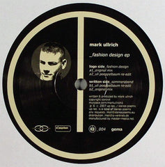 Mark Ullrich : Fashion Design EP (12", EP)