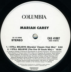 Mariah Carey : I Still Believe (12", Promo)