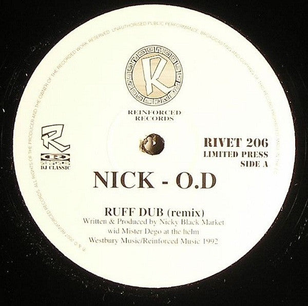 Nick OD / Younghead : Ruff Dub (Remix) / Bad Bad Man (12", Ltd, RE)