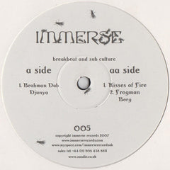 Djunya / Borg (6) : Brahman Dub / Kisses Of Fire / Frogman (12")