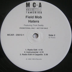 Field Mob Featuring Trick Daddy : Haters (12", Promo)
