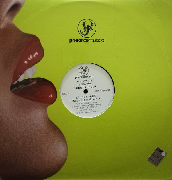 Iago's Rule : Sinner Man (12", Promo)