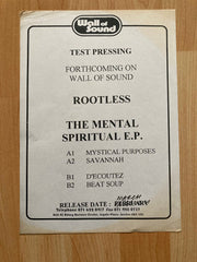 Rootless : The Mental Spiritual E.P. (12", Ltd, Promo, W/Lbl, Han)
