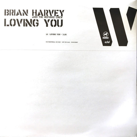 Brian Harvey And The Refugee Crew : Loving You (12", S/Sided, Promo)