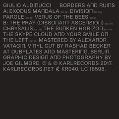 Giulio Aldinucci : Borders And Ruins (LP, Album, Ltd, RP, Yel)