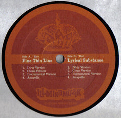 King Solomon : Fine Thin Line / Lyrical Substance (12")