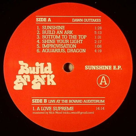 Build An Ark : Sunshine E.P. (12", EP)