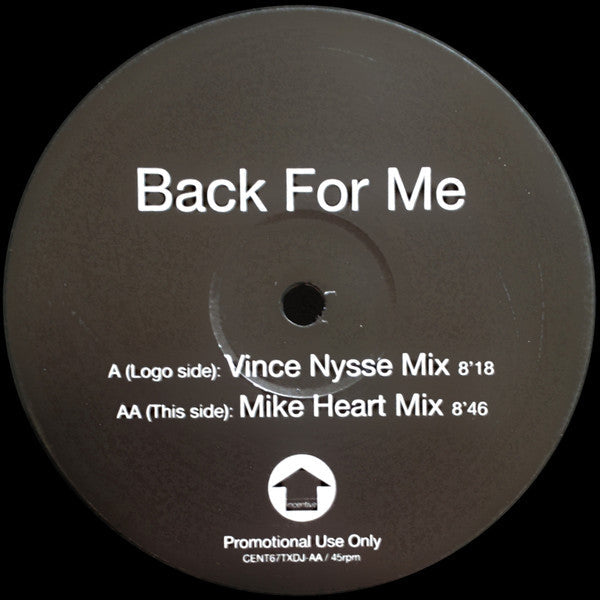 Candee Jay : Back For Me (12", Promo)
