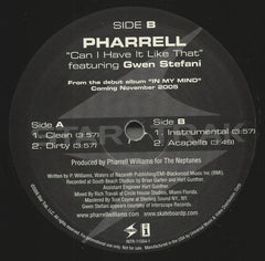 Pharrell Williams : Can I Have It Like That (12", Promo)