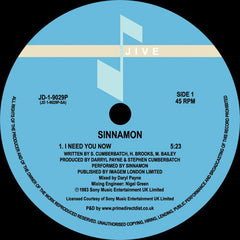 Sinnamon : I Need You Now (12", RE, RM)