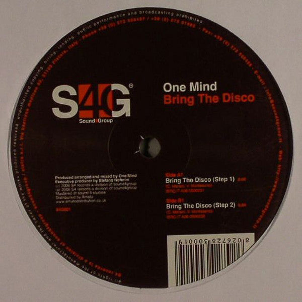 One Mind : Bring The Disco (12", Single)