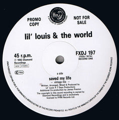 Lil' Louis & The World : Saved My Life (2x12", Promo)