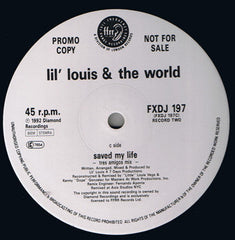 Lil' Louis & The World : Saved My Life (2x12", Promo)