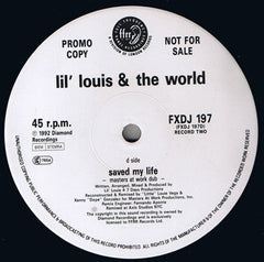 Lil' Louis & The World : Saved My Life (2x12", Promo)