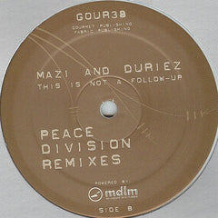 Mazi Namvar And David Duriez : This Is Not A Follow-Up (Peace Division Remixes) (12", Whi)