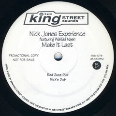 Nick Jones Experience Featuring Wanda Nash : Make It Last (12", Promo)