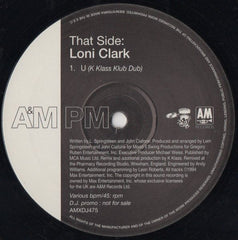 Loni Clark : U (K-Klass Remixes) (12", Single, Promo)
