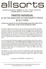 Twisted Individual : On The Back Seat Of Her Daddy's Truck (12", Promo)
