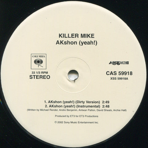 Killer Mike : Akshon (Yeah!) (12")