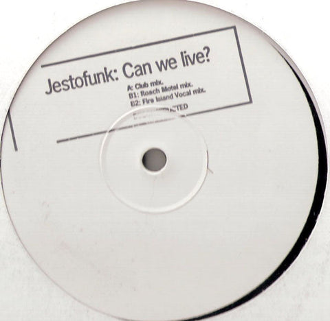 Jestofunk : Can We Live? (12", W/Lbl)