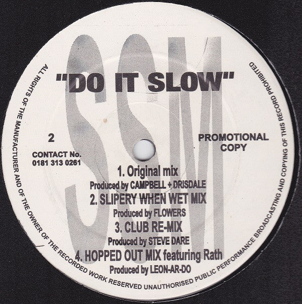 S-Ence (2) : Do It Slow (12", Promo)