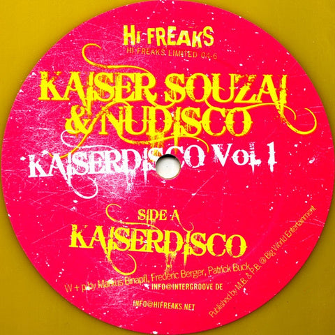 Kaiser Souzai & Nudisco : Kaiserdisco Vol. 1 (12", Ltd, Yel)