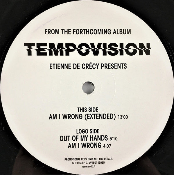 Etienne De Crécy : Am I Wrong (12", Promo)