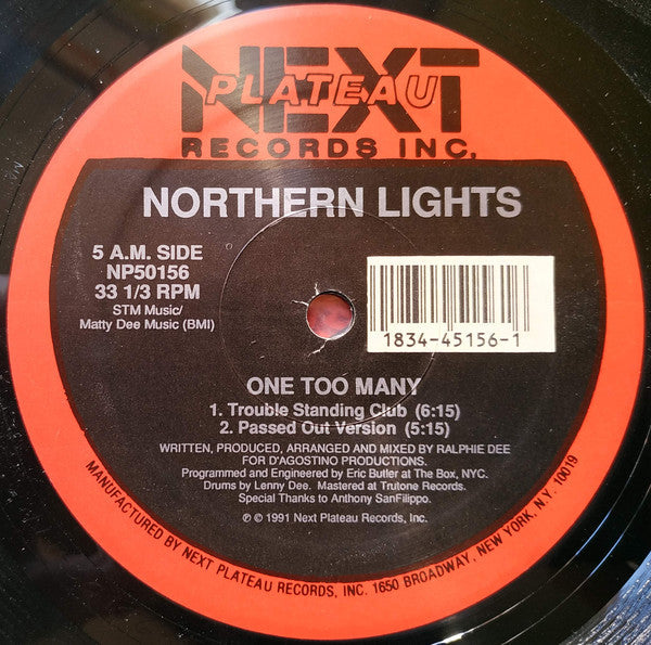 Northern Lights (3) : One Too Many (12")