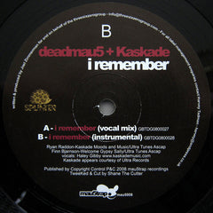 deadmau5 + Kaskade : I Remember (12")