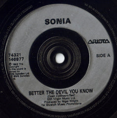 Sonia : Better The Devil You Know (7", Single)