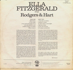 Ella Fitzgerald : Ella Fitzgerald Sings Rodgers & Hart (LP, Album, Mono, RE)