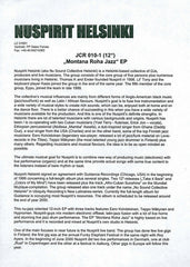 Nuspirit Helsinki : Montana Roha Jazz EP (12", EP, W/Lbl)